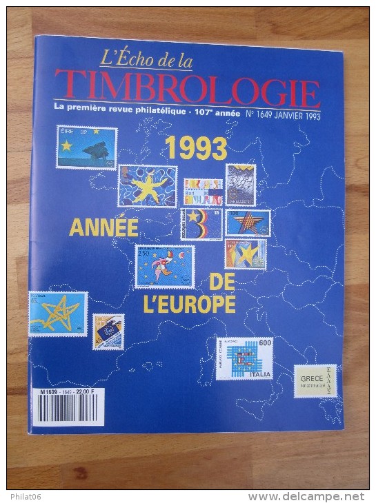 Echo De La Timbologie  Année Complète 1993 N° 1649 à 1659 - Francés (desde 1941)