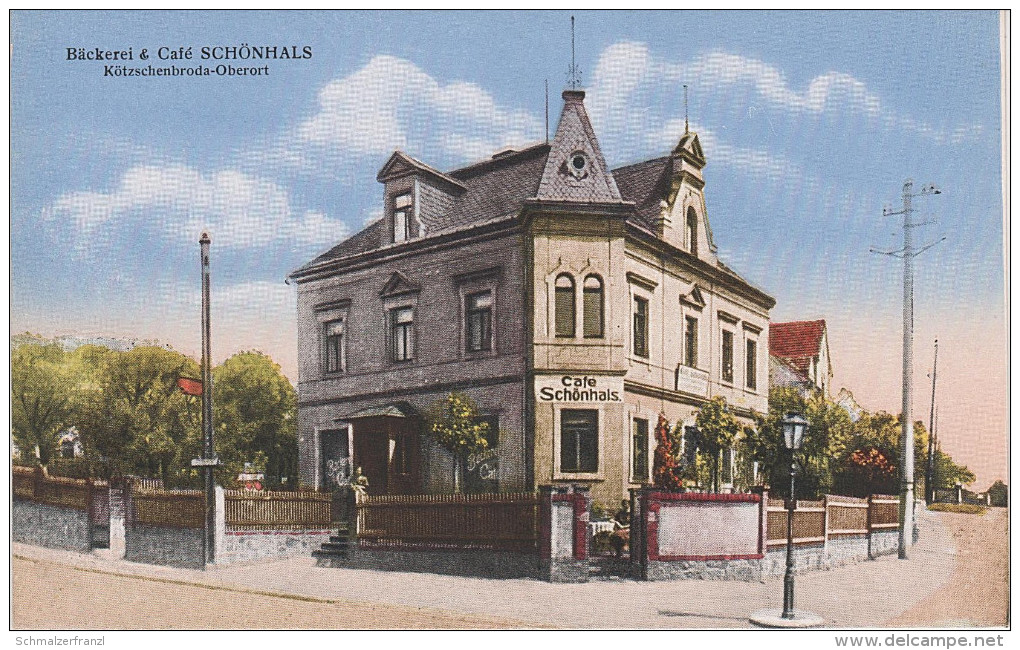 AK Bäckerei Cafe Schönhals Kötzschenbroda Oberort Radebeul Bei Niederlössnitz Weinböhla Coswig Dresden - Radebeul