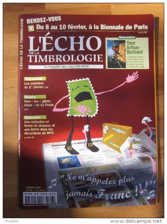 Echo De La Timbologie  Année Complète 2002 N° 1748 à 1758 - Französisch (ab 1941)