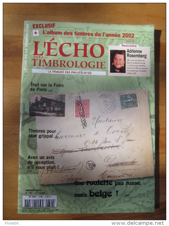 Echo De La Timbrologie  Année Complète 2003 N° 1759 à 1769 - Francés (desde 1941)