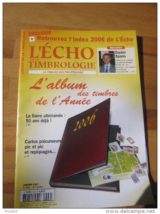 Echo De La Timbrologie  Année Complète 2007 N° 1803 à 1813 - French (from 1941)