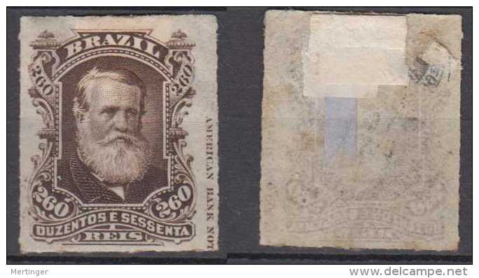 Brazil Brasil 1877 Dom Pedro 260R Mi# 44 LEGENDA ABN * Mint - Unused Stamps