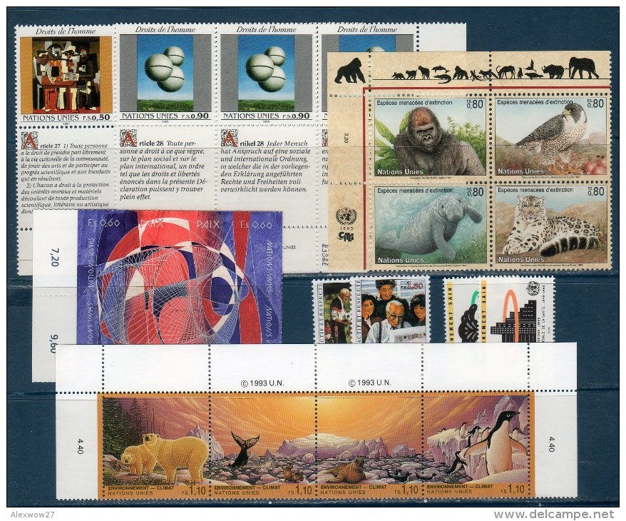 O.N.U. Nazioni Unite 1993 Uff. Di Ginevra -- Annata Completa -- **MNH - Neufs