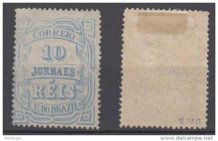 Brazil Brasil Mi# 94 * Mint 10R Jornais 1890 Perf. 13 - Ungebraucht
