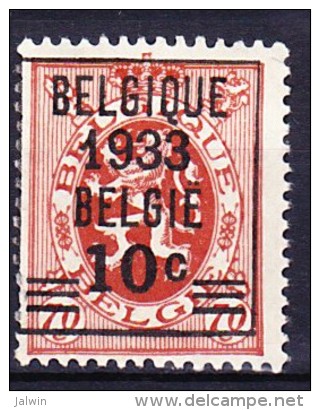 BELGIQUE PREO 1933-34 YT N° 375 Obl. - Typos 1929-37 (Lion Héraldique)