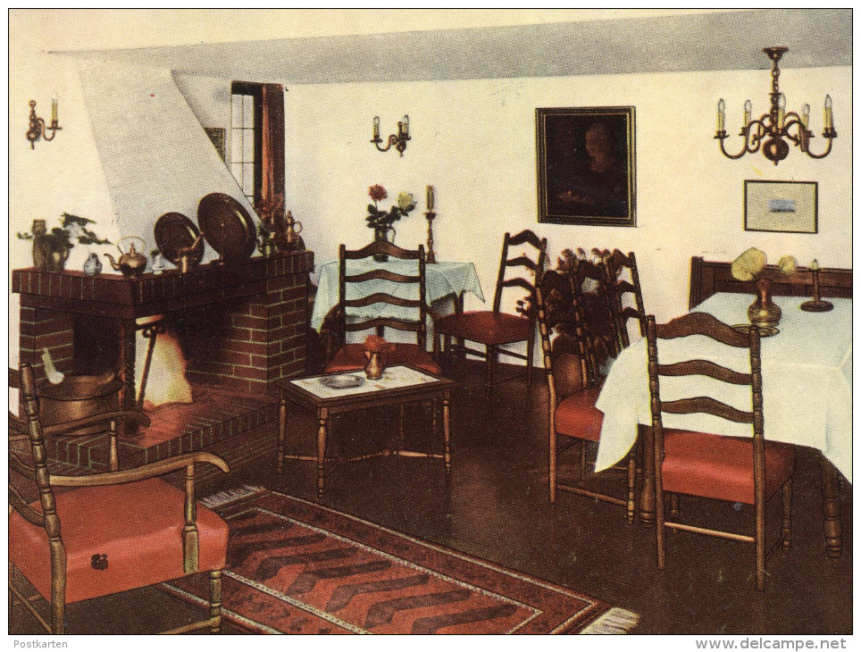 ÄLTERE POSTKARTE GUMMERSBACH-WINDHAGEN HOTEL HEEDT BES. J. &. G. HOLLÄNDER Kamin-Feuer Postcard Ansichtskarte - Gummersbach