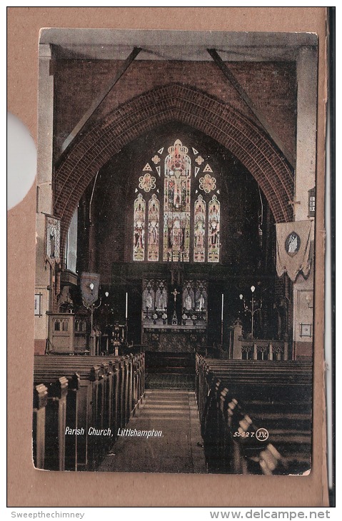 LITTLEHAMPTON CHURCH INTERIOR  USED 1907 - Andere & Zonder Classificatie