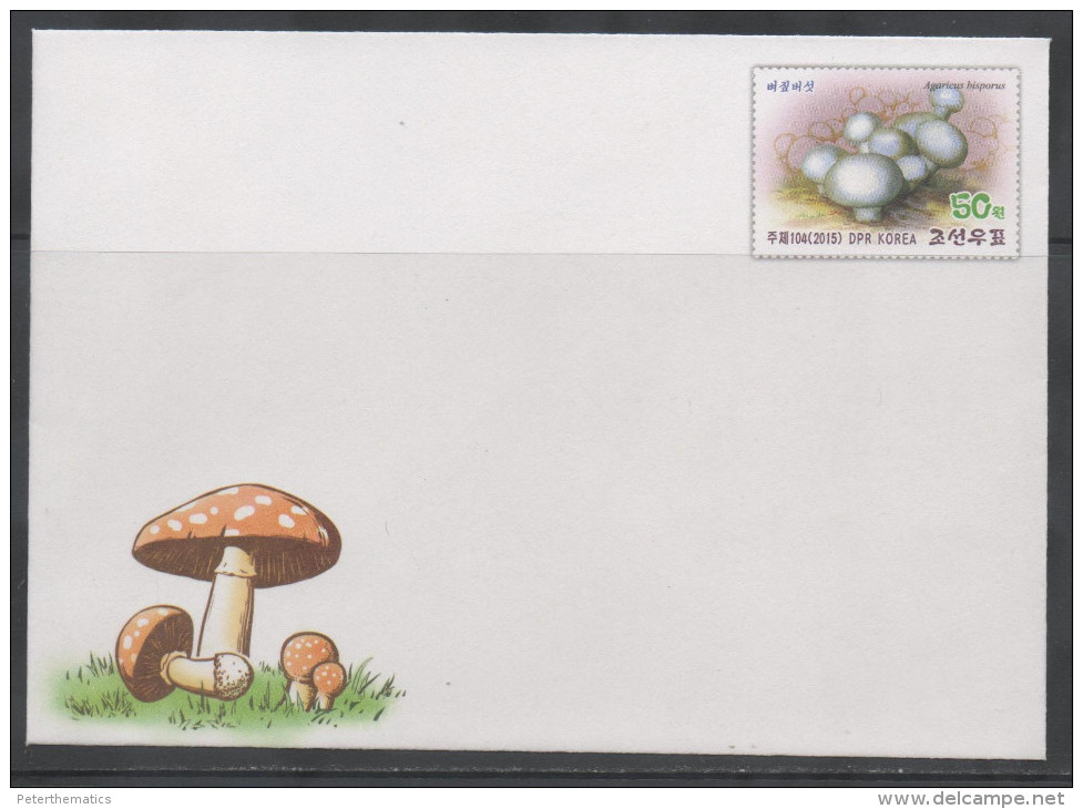 FLORA, 2015,MNH, MUSHROOMS, PREPAID ENVELOPE, NICE POSTAL STATIONERY - Mushrooms