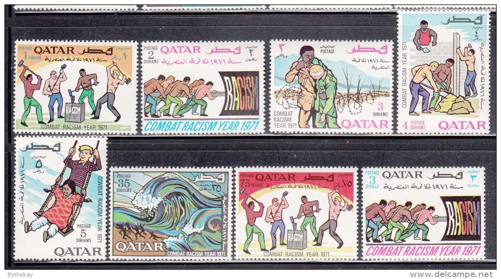 Qatar MH Scott #259-#266 Set Of 8 International Year Against Racial Discrimination - Qatar