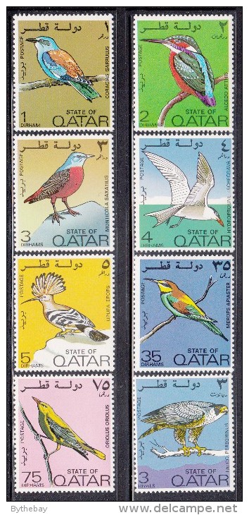 Qatar MH Scott #279-#286 Set Of 8 Birds - Qatar