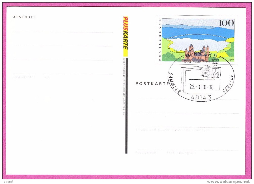 ALLEMAGNE GERMANY BRD - 2000 - Post Card Postkarte Carte Postale Entier Postal Postal Stationary Ganzsachen - Postcards - Used