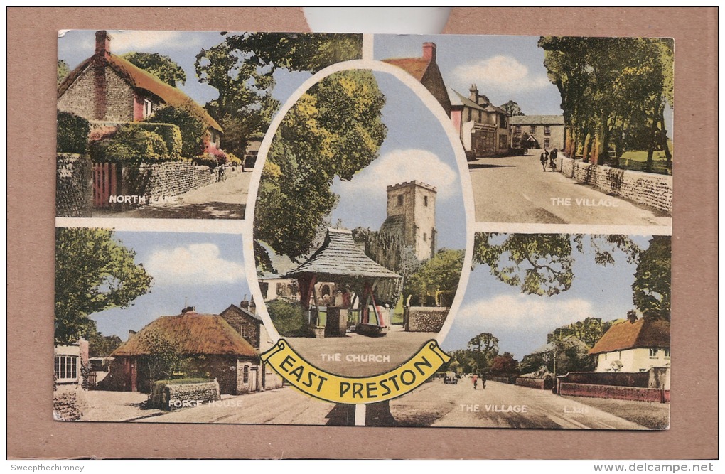 EAST PRESTON Nr BRIGHTON MULTI VIEW - POSTCARD POSTED 1964 - Other & Unclassified