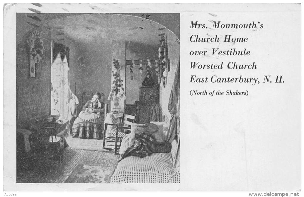 25412 NH, East Canterbury, Mrs. Monmouth's Chruch Home Over Vestibule Worsted Church - Other & Unclassified