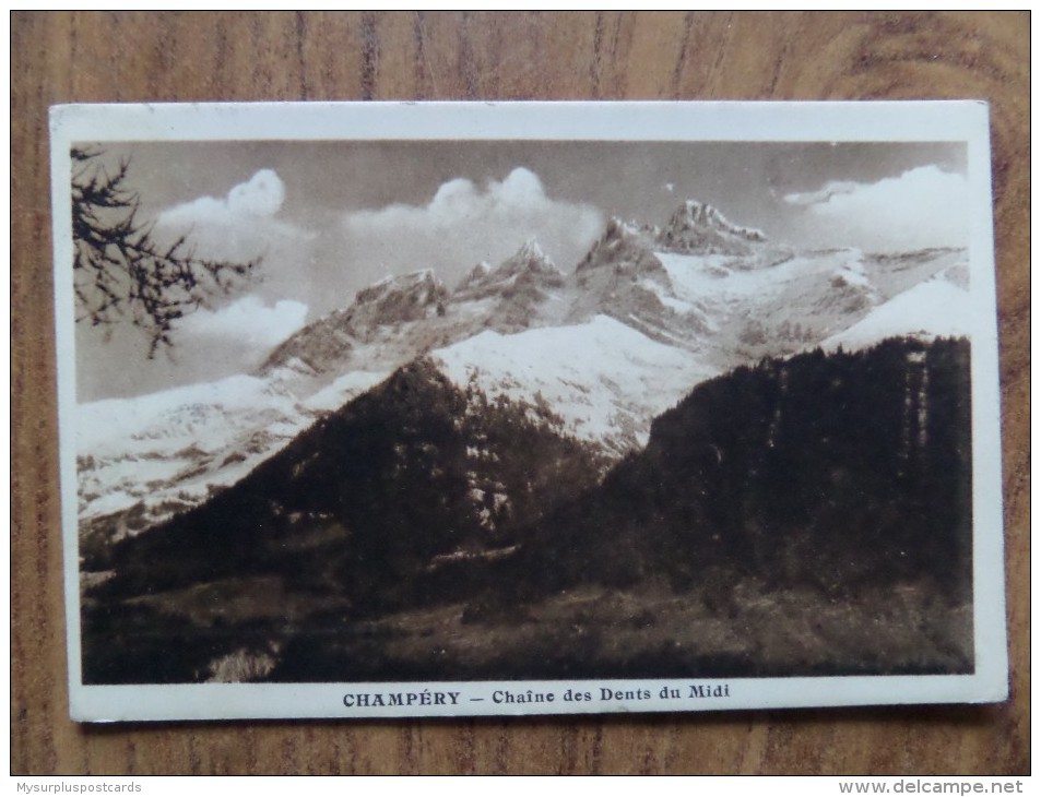 42191 PC: SWITZERLAND: VS-VALAIS: Champery - Chaine Des Dents Du Midi. - Champéry