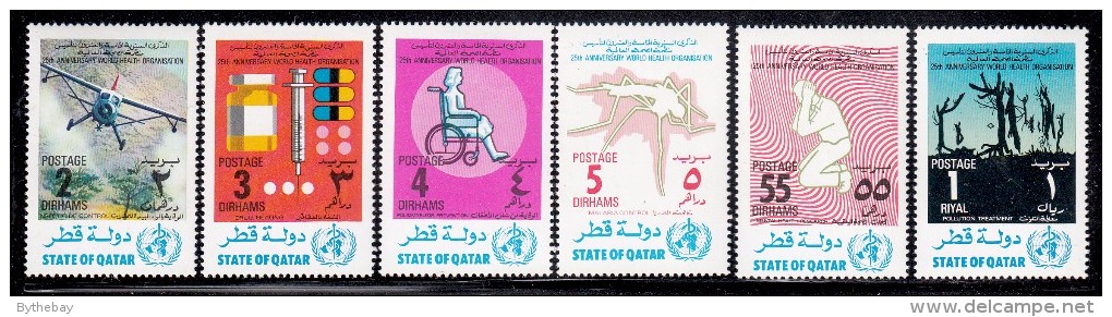 Qatar MH Scott #341-#346 Set Of 6 25th Anniversary World Health Organization - Qatar