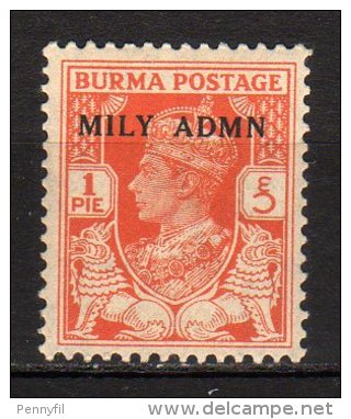 BURMA - 1945 Scott# 35 ** MILY ADMN - Birmanie (...-1947)