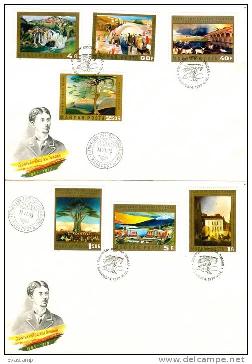 HUNGARY - 1973.FDC Set - Paintings By Tivadar Csontváry-Kosztka Mi:2878-2884 - FDC