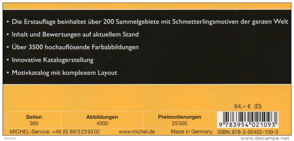 MICHEL Schmetterlinge Ganze Welt Motiv-Katalog 2015 Neu 64€ Color Topics Butterfly Catalogue The World 978-3-95402-109-3 - Autres & Non Classés