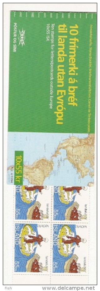 Iceland ** & Carteira Europa  1994 (755) - Cuadernillos