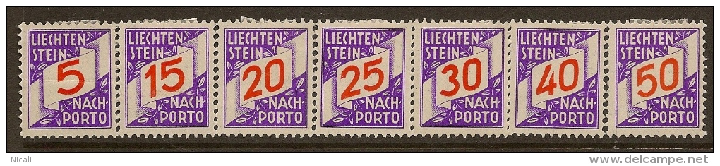 LIECHTENSTEIN 1928 Postage Due SG D84-91 HM GI221 - Taxe