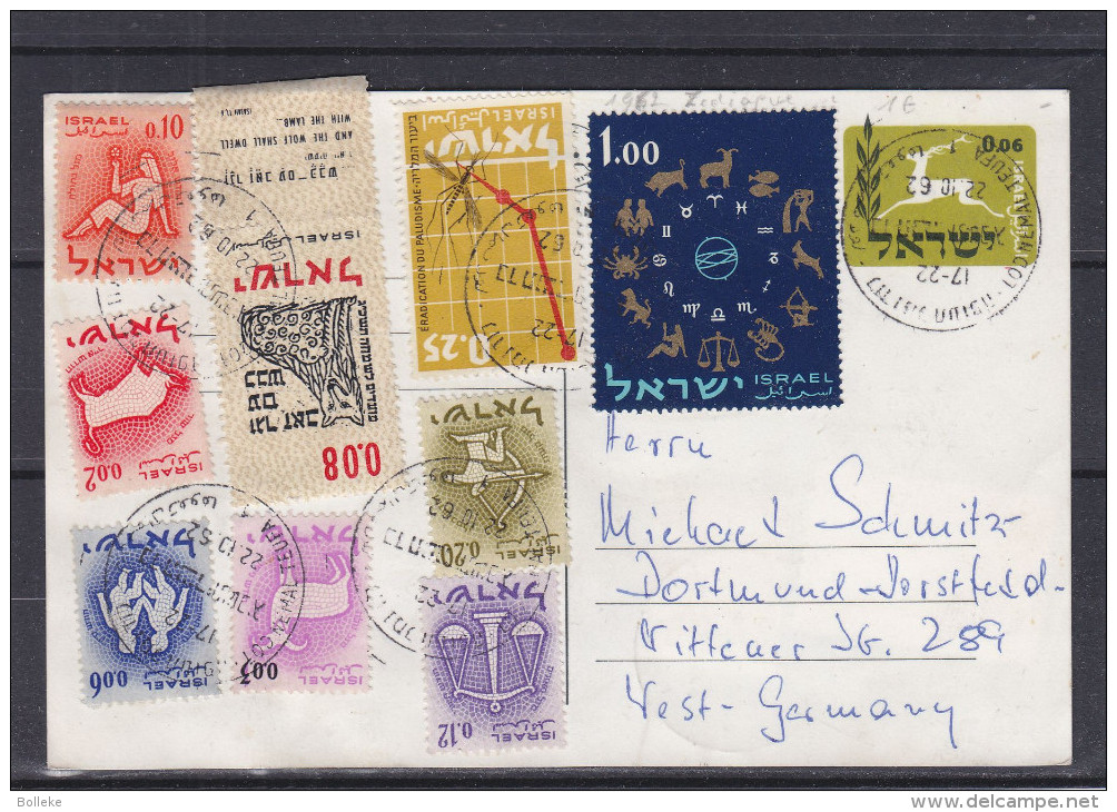 Israël - Carte Postale De 1962 - Signes Du Zodiaque - Entier Postal - Animaux - Loups - Brieven En Documenten