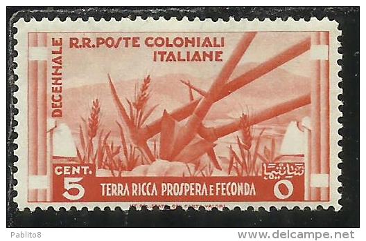 EMISSIONI GENERALI 1933 DECENNALE MARCIA SU ROMA CENT. 5c MNH - Emissions Générales