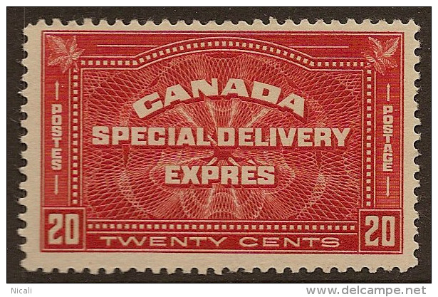 CANADA 1930 20c Special Delivery SG S6 UNHM YF41 - Special Delivery