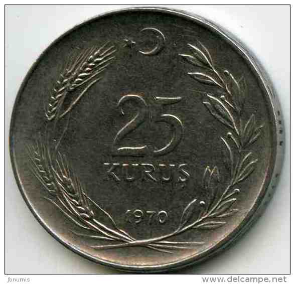 Turquie Turkey 25 Kurus 1970 KM 892.3 - Turquia