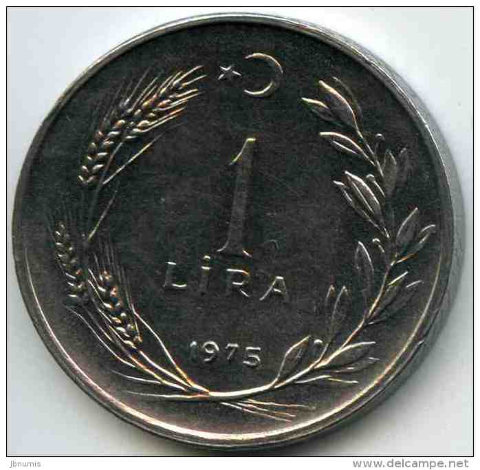 Turquie Turkey 1 Lira 1975 KM 889a.2 - Turquia