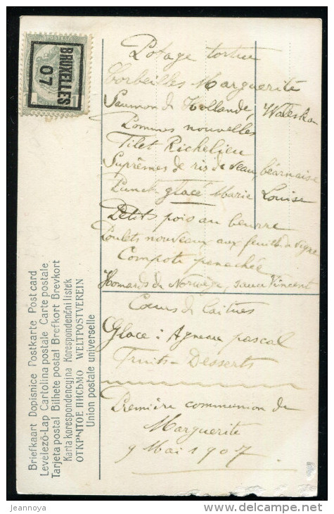 BELGIQUE - PREOBLITÉRÉ DE " BRUXELLES 07 " LE 9/5/1907 - B - Sobreimpresos 1906-12 (Armarios)