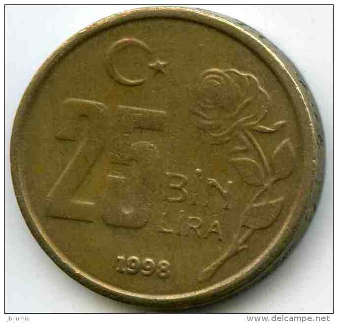 Turquie Turkey 25000 25 Bin Lira 1998 KM 1041 - Türkei