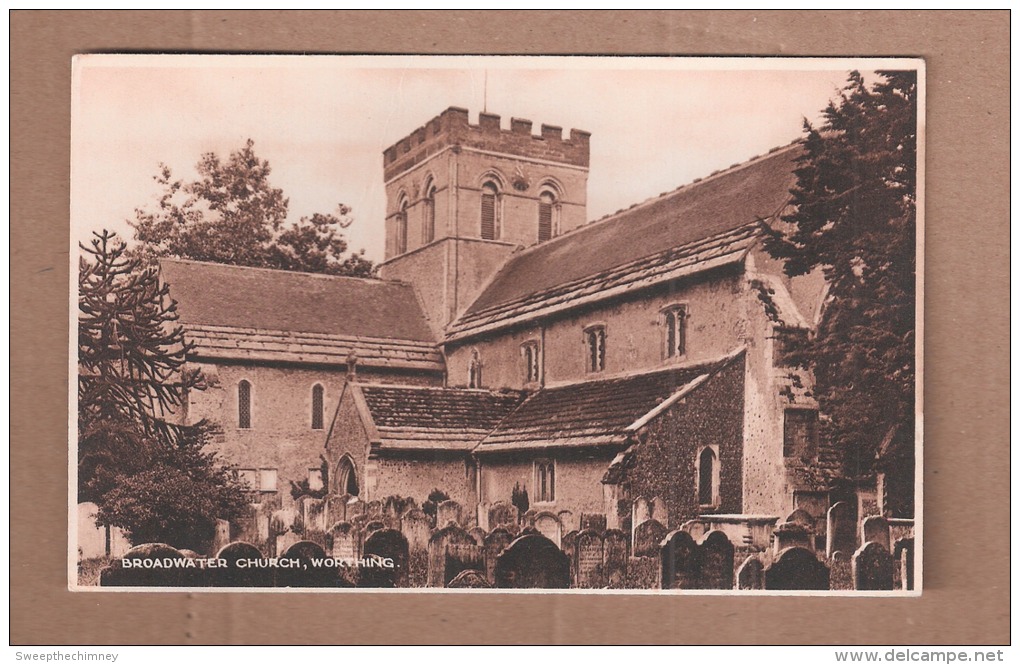 BROADWATER CHURCH Nr WORTHING  ETW DENNIS & SONS  UNUSED POSTCARD - Other & Unclassified