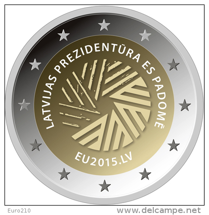 LATVIA 2 EURO Commemorative 2015 - EU Presidency - UNC From The Roll - In Stock - Lettonie