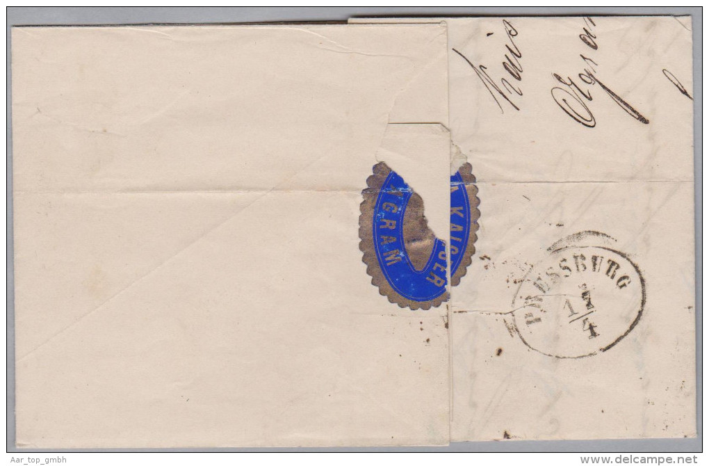 Kroatien 1866-04-15 AGRAM 5 Kreuzer Brief Nach Prepburg - Croatie