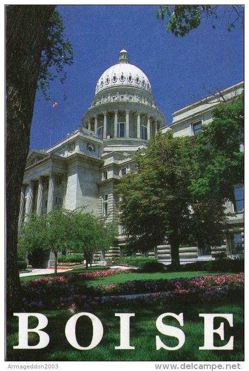 W22 / ETATS UNIS  CP BOISE STATE CAPITOL   VOYAGEE TIMBRE VOIR DOS - Boise