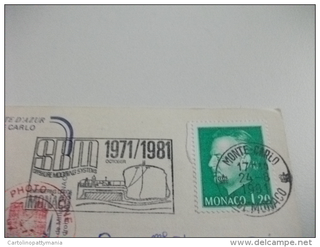 STORIA POSTALE FRANCOBOLLO MONACO ANNULLO ATARGA SRM PORTO MONACO MONTECARLO VEDUTINE - Port