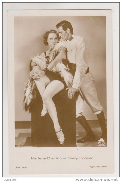 Marlene Dietrich & Garry Cooper.Ross Edition Nr.5381/1 - Acteurs