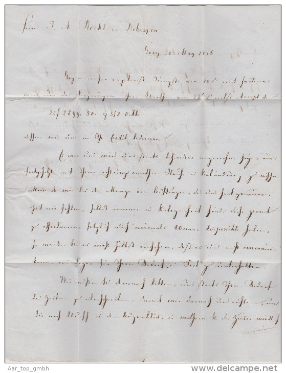 Heimat Slovenien GÖRZ 1846-05-30 Schriftstempel Vorphila Brief Nach Debrezin Ungarn - Slovénie