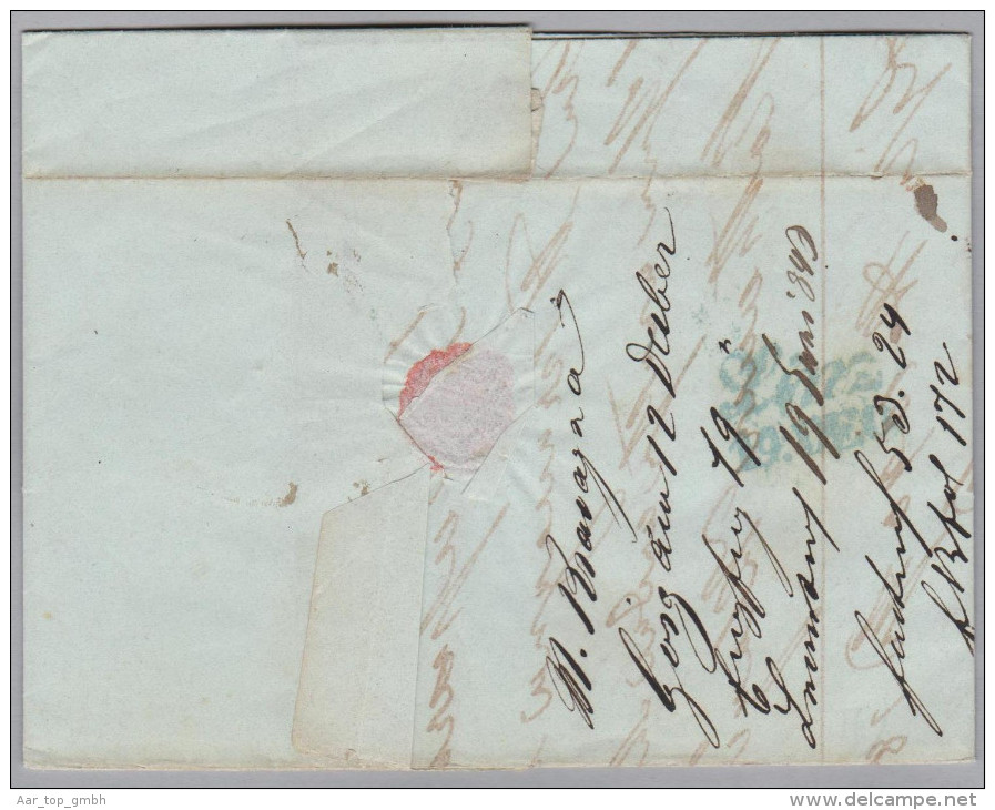 Heimat Slovenien GÖRZ 1843-12-12 Langstempel Brief Nach Linz - Slovénie
