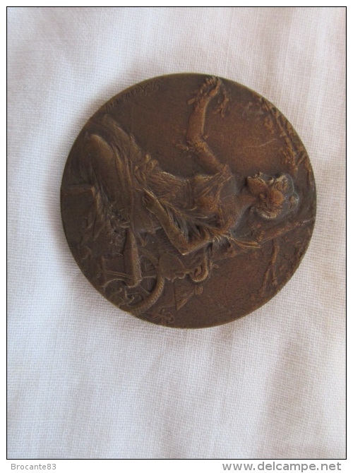 MEDAILLE EN BRONZE DE LA BOURSE DU TRAVAIL DE TOULON 1912 - Frankrijk