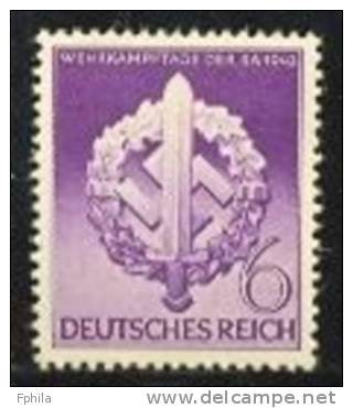 1942 REICH SA DAY MICHEL: 818 MNH ** - Unused Stamps