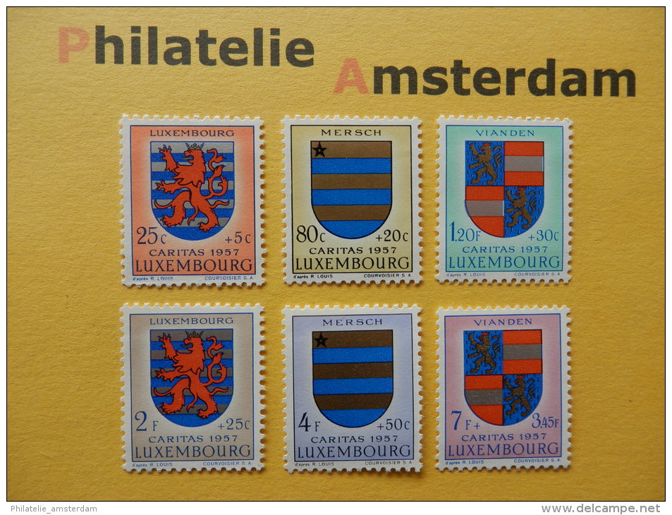 Luxembourg 1957, CARITAS / COAT OF ARMS ARMOIRIES WAPPEN: Mi 575-80, ** - Ongebruikt