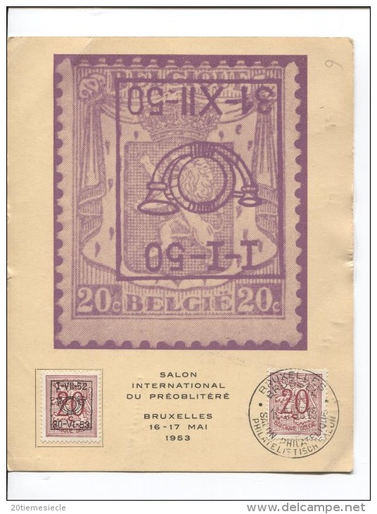 TP 769 Exportation S/CP C.Bruxelles Salon Philatéliques En 1953 V.l'Allemagne AP831 - 1948 Exportación