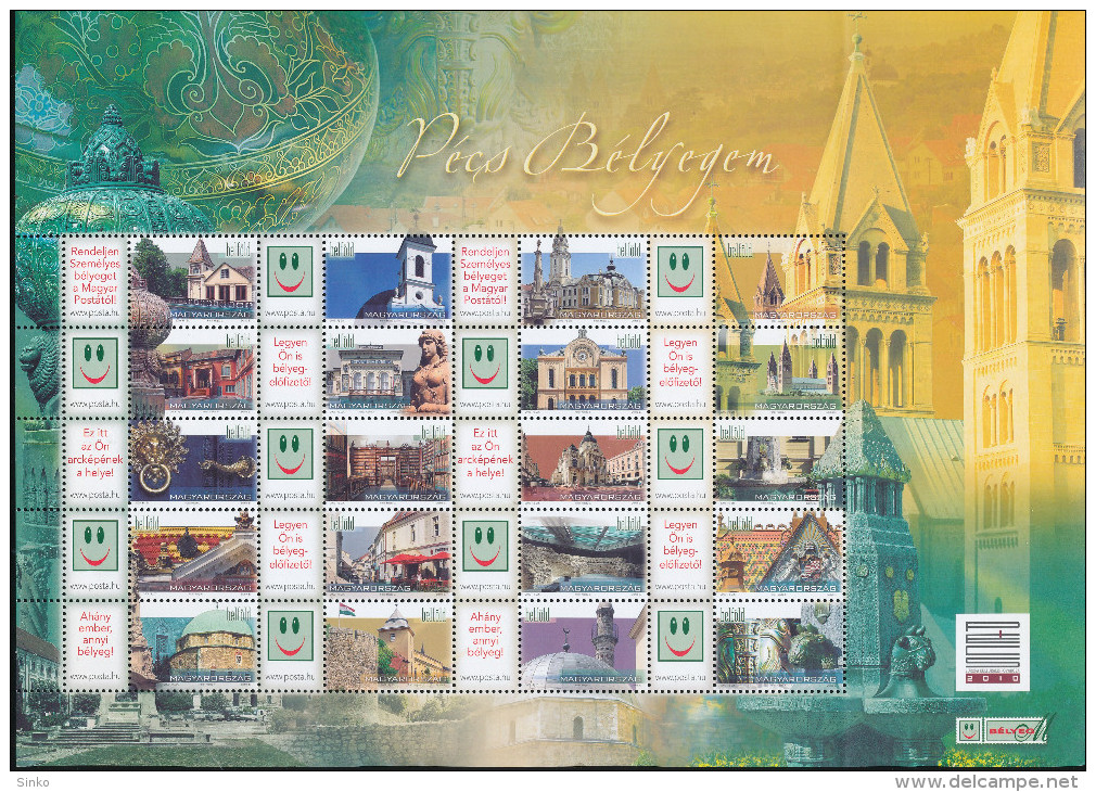 2009. My Pécs Stamp - Without Indication Of Value - Full Sheet,  Without Number :) - Volledige & Onvolledige Vellen