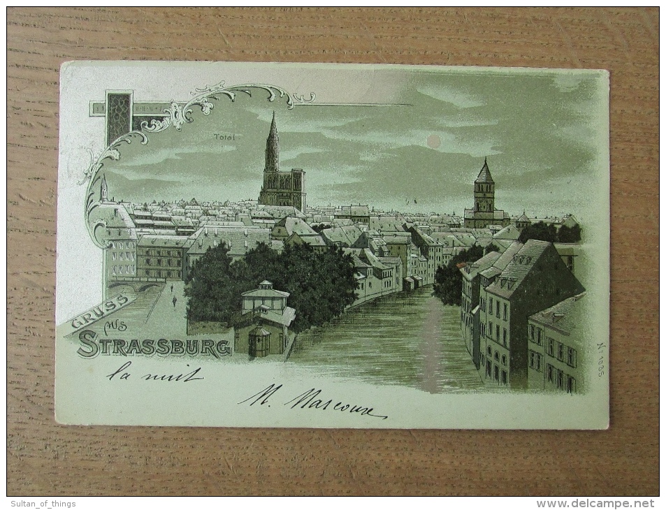 Cp/pk Gruss Aus Strassburg Litho - Strasbourg