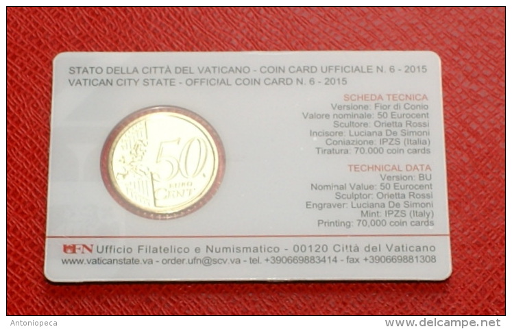 VATICANO 2015 - LA COINCARD N. 6 - POPE FRANCESCO - Vatican