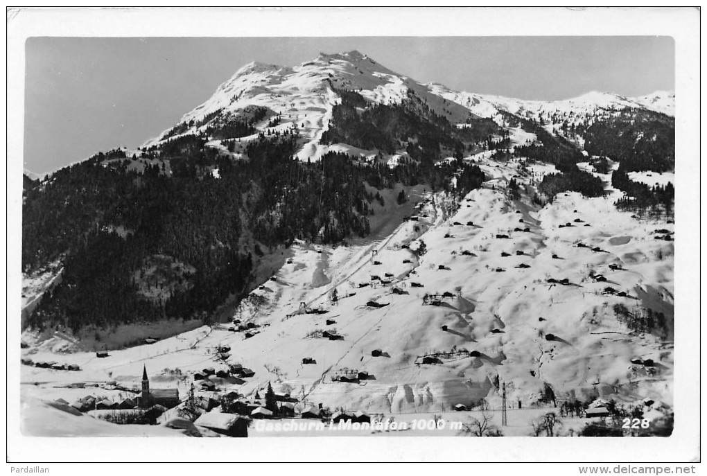 AUTRICHE.  AUSTRIA.     CARTE PHOTO.  GASCHURN I. MONTAFON.  BEAU PLAN. - Gaschurn