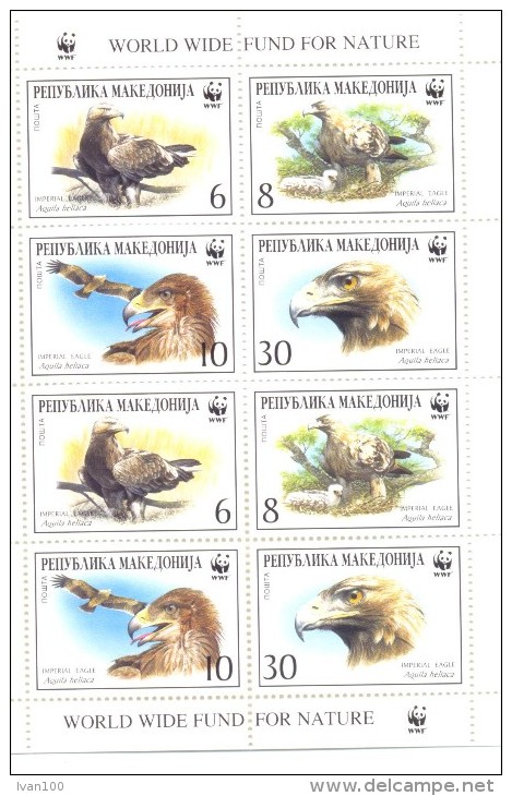 2001. Macedonia, WWF, Birds, Sheetlet, Mint/** - Nordmazedonien