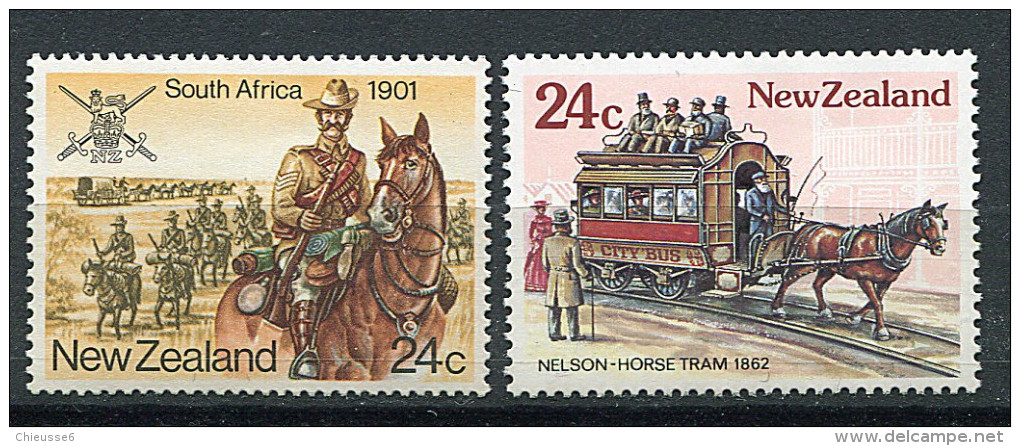 (cl 9 - P16) Nelle Zélande ** N° 882 - 889  (ref. Michel Au Dos) - Cavaliers, Tranway à Traction Animale - - Unused Stamps