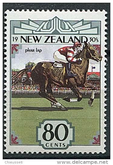 (cl 9 - P16) Nelle Zélande ** N° 1219  (ref. Michel Au Dos) - Course De Chevaux - - Unused Stamps